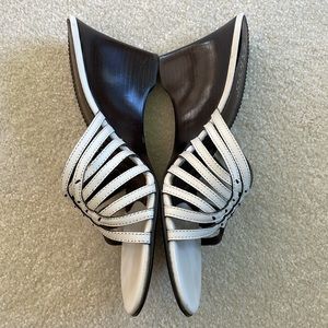 Franco Sarto White Caravan Wedge Sandals